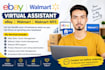 handle ebay seller center, walmart wfs, walmart VA