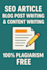 do SEO article writing, blog post writing or content writing