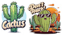 design cartoon t shirt cactus logo