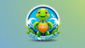 do sea turtle mascot logo in 48 hours