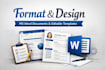 format and design ms word documents and editable templates