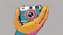 do hand lettering camera logo in my style