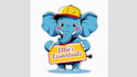 design elephant mascot logo in high definition