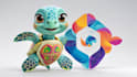 design sea turtle mascot logo with my creative thinking