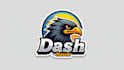 design outstanding dash hawk mascot logo with express delivery
