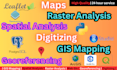 do spatial analysis and gis mapping in qgis , arcgis