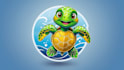 do sea turtle mascot logo in 48 hours