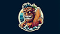 design amazing tiki surfer logo with free source file
