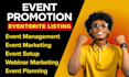 setup, manage eventbrite event, promote event webinar concert boost attendees
