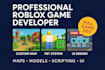 build professional roblox maps, game models, and develop complete roblox games