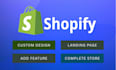 do figma to shopify store design or custom landing page