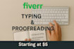 do fast english typing of pdf pages, scanned documents, handwritten to word