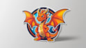 design dragon mascot logo with express delivery