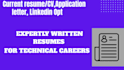 write your tech resume, cv, application letter, linkedin opt