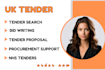 search uk tender, write tender bid, tender application, nhs tender, itt document