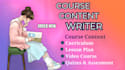 create course outline, lesson plan, training manual and course content