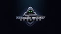 design awesome assassing shooter mascot logo with express delivery