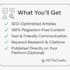 write SEO friendly and engaging blog posts or articles for your website