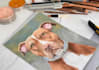 hand draw a custom memorial pet portrait from photo