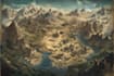 create a fantasy atlas map, vector world map