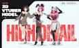 create 3d character model for 3d vtuber, vrchat, rigging, anime and 3d vroid