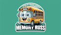 design memory russ bus mascot logo with express delivery