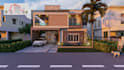 render professional 3d commercial front elevation