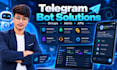 develop advanced telegram bots for automation and group management