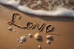 create custom sandwriting ai art on a beautiful beach