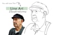 create line art, digital illustration, and sketch