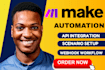 make com automation, made com, make automation make com scenario integromat n8n