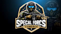 do special forces mascot logo design powerful  unique brand identity