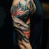 create sleeve tattoo design in geometric style