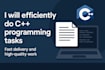 do c, c plus plus and python programming tasks and projects