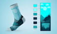 create premium typographic and illustration socks design with mockups