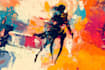 create abstract art, graffiti and illustration expressionism