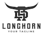 do horse dog longhorn animal pet logo