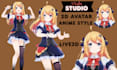 create 2d vtuber avatar rig live2d model anime style avatar png twitch emotes
