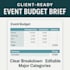 create a detailed event budget