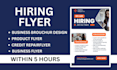 create product, business and credit flyer