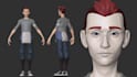 model 3d game character,3d game npc character,stylized character,low poly model