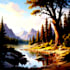 draw a concept natural landscape and background illustration
