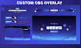 design custom twitch obs overlay, twitch panels and sub badges for streamers