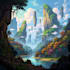 illustrate environments, landscapes, board game, concept art
