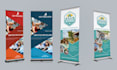 create a print ready vinyl banner and roll up banner