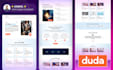 create high converting landing pages in duda website builder
