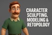 3d character sculpting modeling retopology texturing and rigging