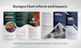 design a professional trifold or bifold brochure with clean layout