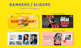 design website banner, web slider, and shopify banner