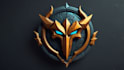 make 3d emblem logo with fantasy game style